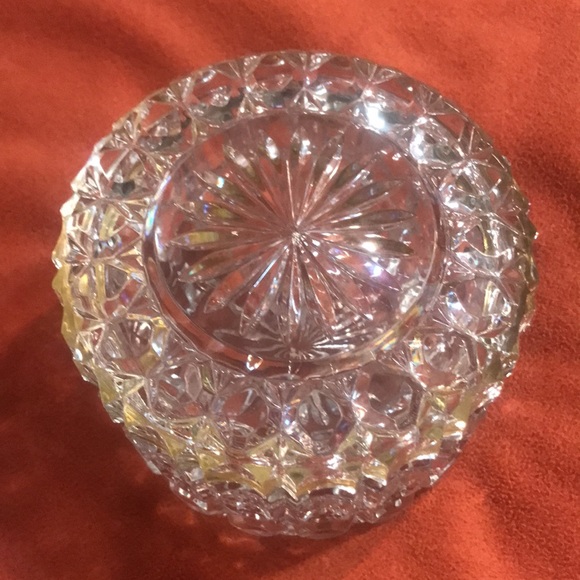 Vintage French Crystal Lidded Trinket Box - Picture 2 of 7